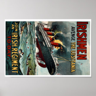 Poster de Recrutamento Irlandês 1914 - 1918.