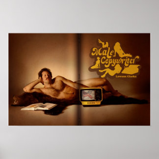 Poster de redator de cópia masculino