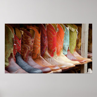 Poster de reforço de botas de cowboy
