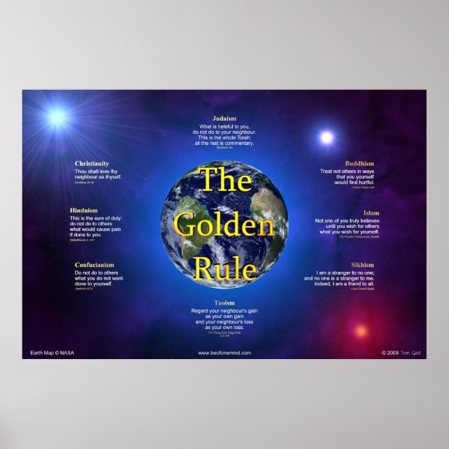 Poster de Regra de ouro (Horizontal) (Frente)