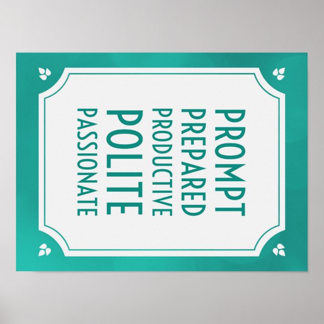 Poster de Regras da Sala de Aula (Frente)