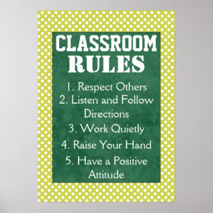 Poster de Regras da Sala de aula do Bolinhas