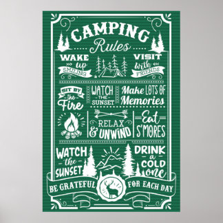 Poster de Regras de Campanha Branca Verde
