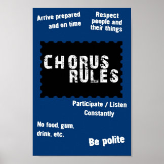 Poster de Regras de Chorus