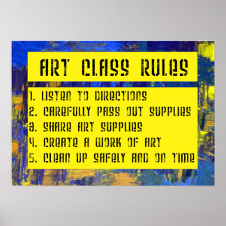 POSTER DE REGRAS DE CLASSE ART