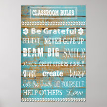 Poster de Regras de Poster e Classe de Boas-vindas