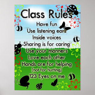 Poster de Regras Escolares Domingos