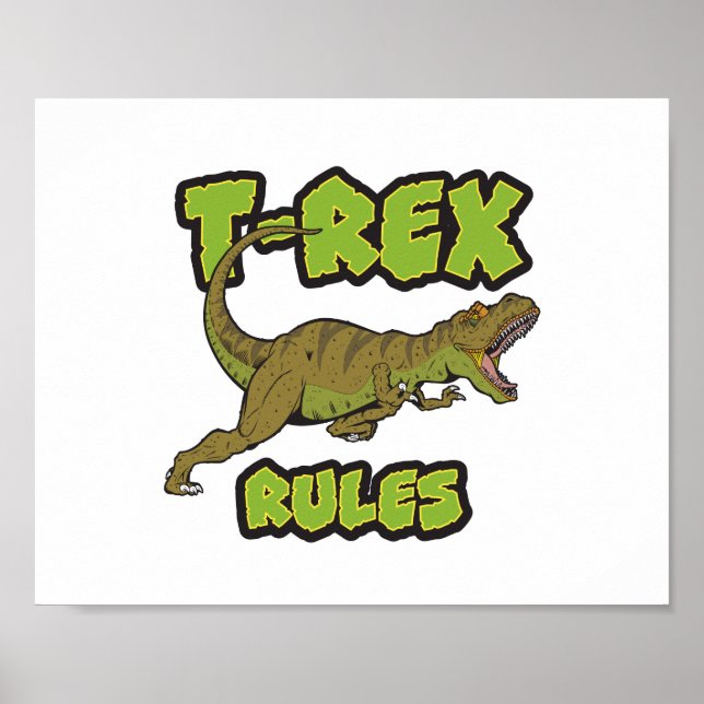 Poster de Regras T-Rex (Frente)