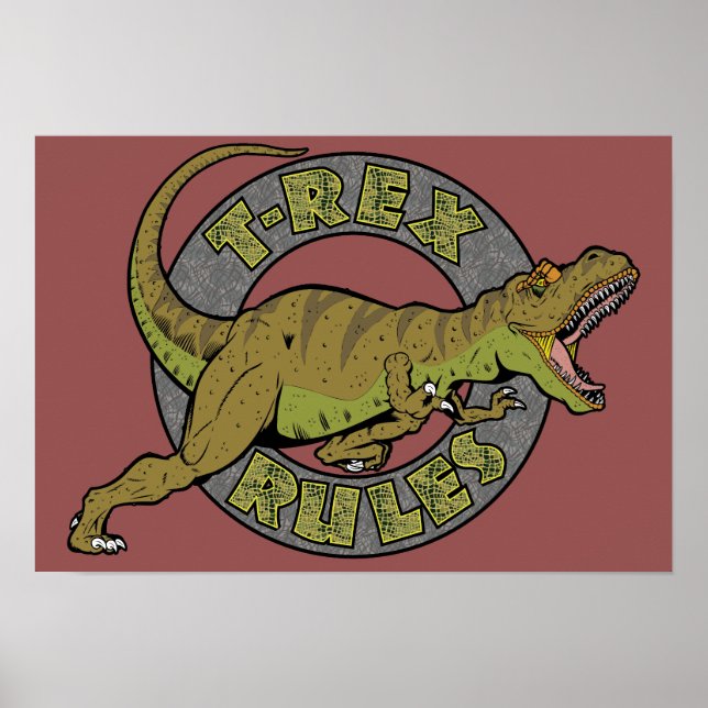 poster de Regras t-Rex (Frente)