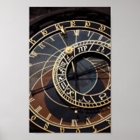 poster de relógio astronômico de praga