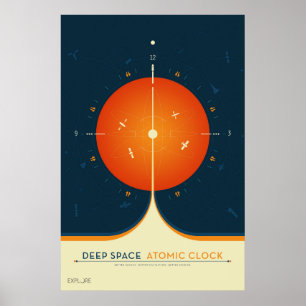 Poster de relógio atômico de espaço profundo, vers