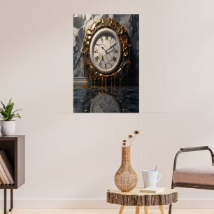 Poster de Relógio de Fusão Surreal - Arte de Sonho