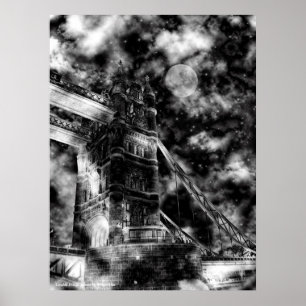 Poster de Remix Dark Bridge de Londres