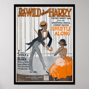 poster de renascimento do harlem vintage