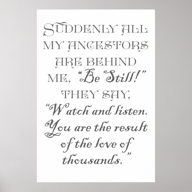 Poster De repente todos os meus antepassados estão atrás  (Frente)