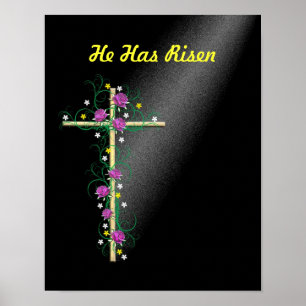 Poster de ressurreição de Jesus através da Pás