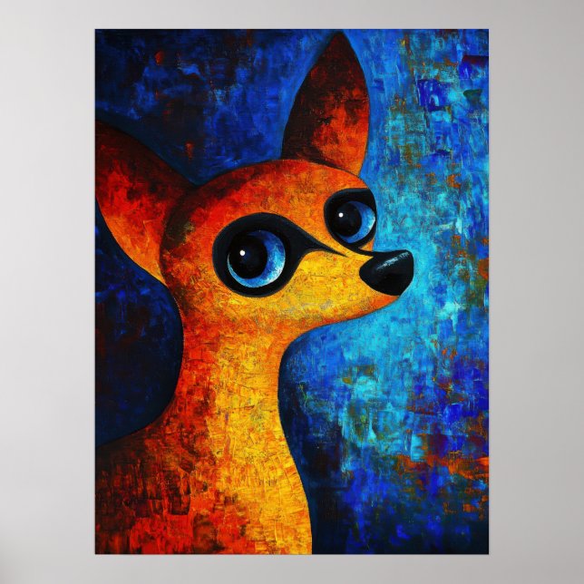 Poster de Retrato de Cão (Frente)