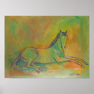 Poster de Retrato de Pastel Horse