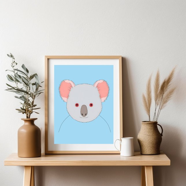 Poster de Retrato do Urso Koala Azul-Bonito (Criador carregado)