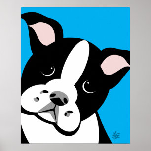 Poster de Retrato Vetor de Boston Terrier