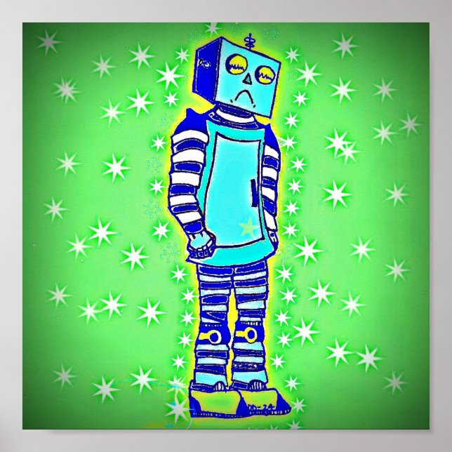 Poster de Robô Triste (Frente)