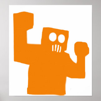 Poster de robôs zangados