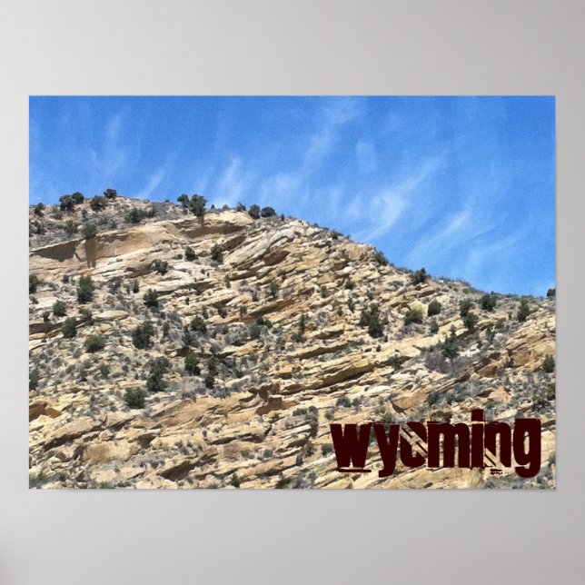 Poster de rock cênico Wyoming (Frente)