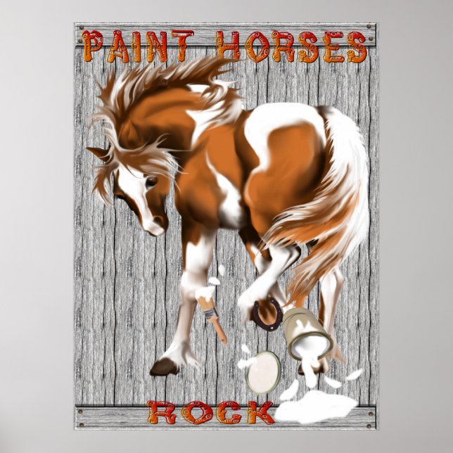 Poster de Rock de Tintas Horses (Frente)