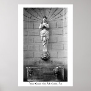Poster de Roma da fonte de bebendo