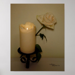 Poster de Rosa de luz de velas