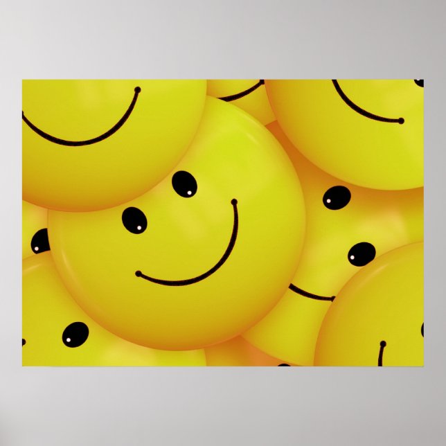 Poster de Rosto Feliz Bonito (Frente)