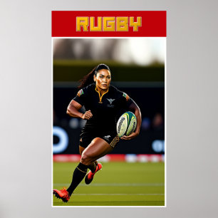 Poster de Rugby, de uso feminino
