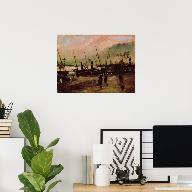 Poster De Ruijterkade em Amesterdã por Vincent van Gogh (Escritório em casa)