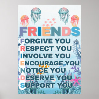Poster de sala de aula: amigos