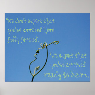 Poster de sala de aula de crescimento e disponibil