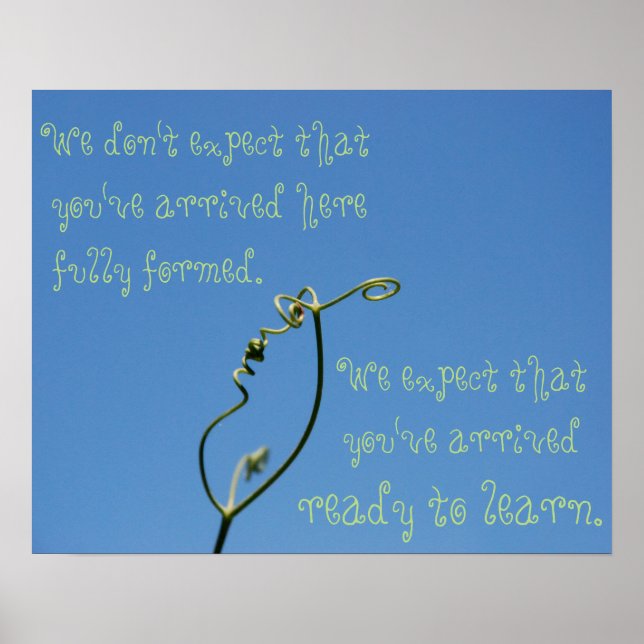 Poster de sala de aula de crescimento e disponibil (Frente)