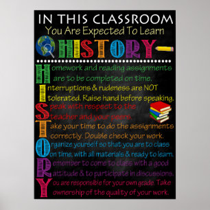 Poster de Sala de Aula de Histórico