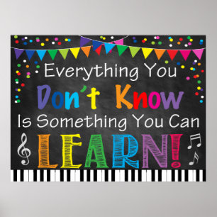 Poster de sala de aula de música