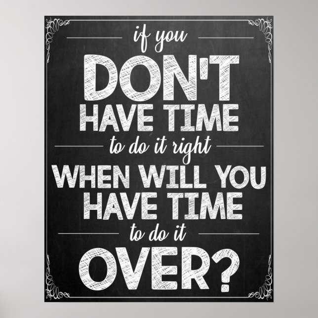 Poster de Sala de aula de quadro chalkboard (Frente)