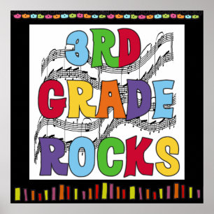 poster de sala de aula de Rocks de 3º grau
