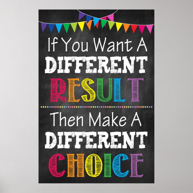 Poster de sala de aula motivacional (Frente)