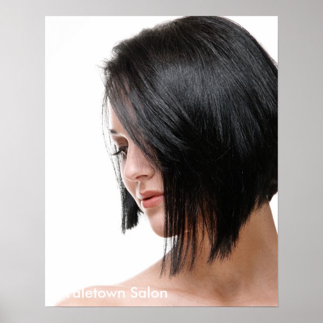 Poster de Salão de Cabelo Modelo Feminino (Frente)