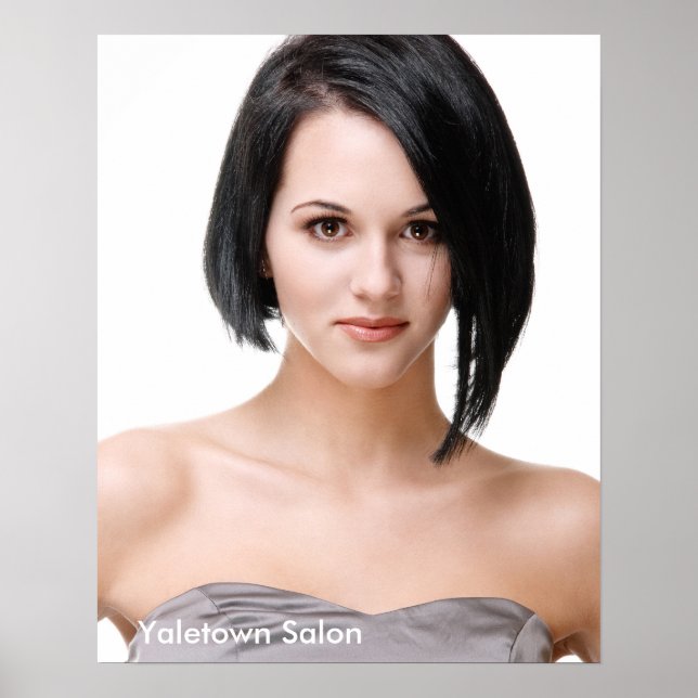 Poster de Salão de Cabelo Modelo Feminino (Frente)