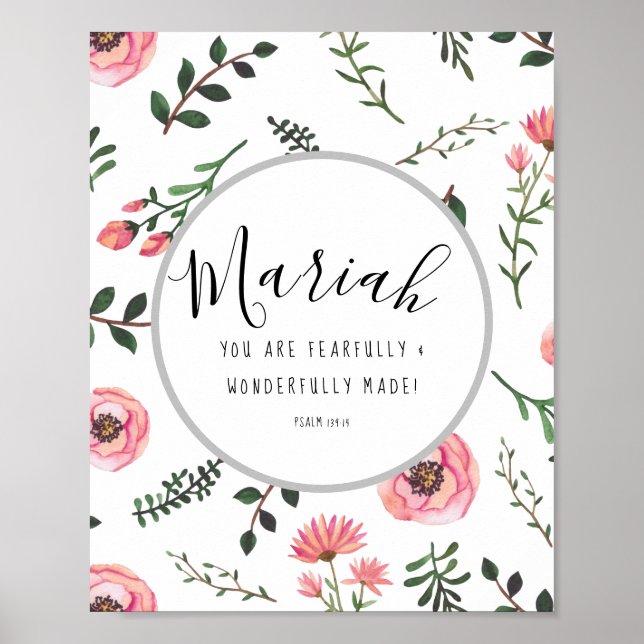 Poster de salmo personalizado e maravilhosamente f (Frente)