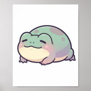 Poster de Sapo Adormecido Fofo Sapo Aconchegante E