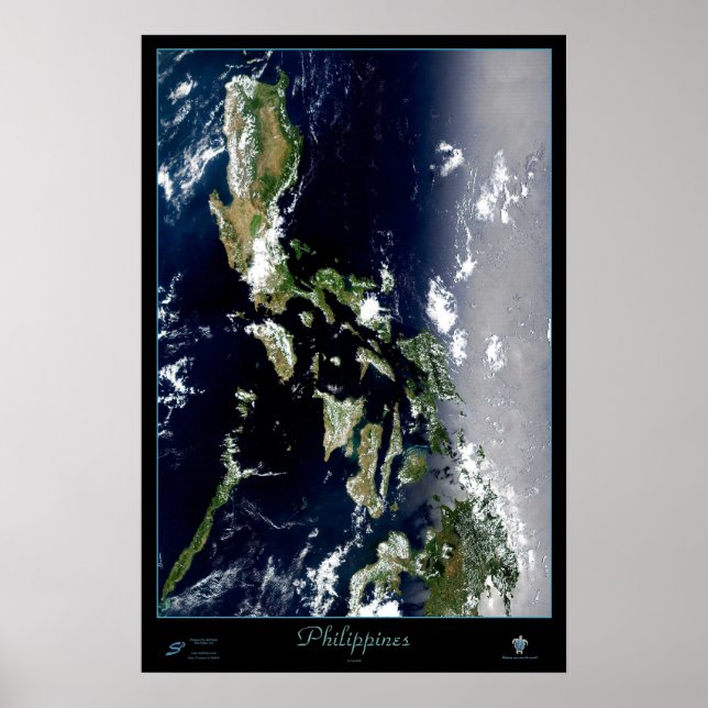 Poster de satélite das Filipinas (Frente)