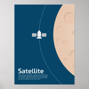 Poster de satélite para crianças