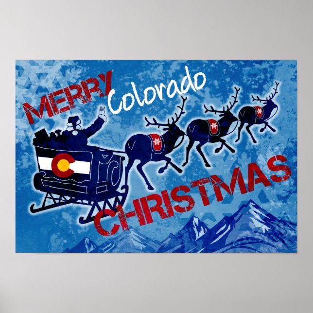 poster de saudação de Grunge feliz do Colorado (Frente)