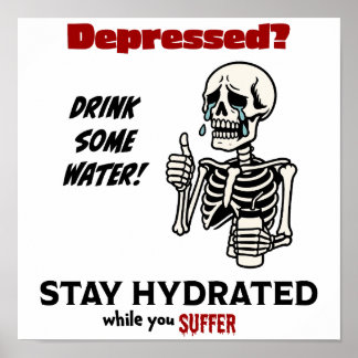 Poster de Saúde Mental Engraçado - Impressão escur