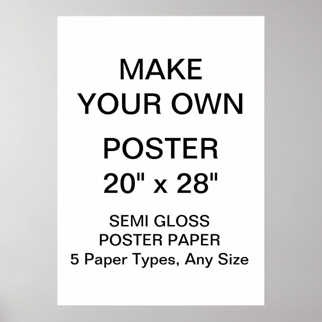 Poster de Semi Gloss personalizado de 20" x 28" (Frente)